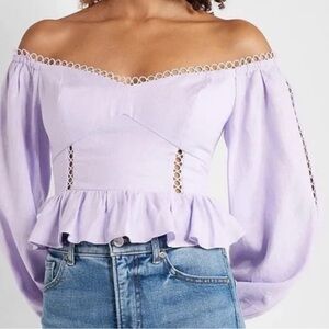 Lavender Off-Shoulder Top